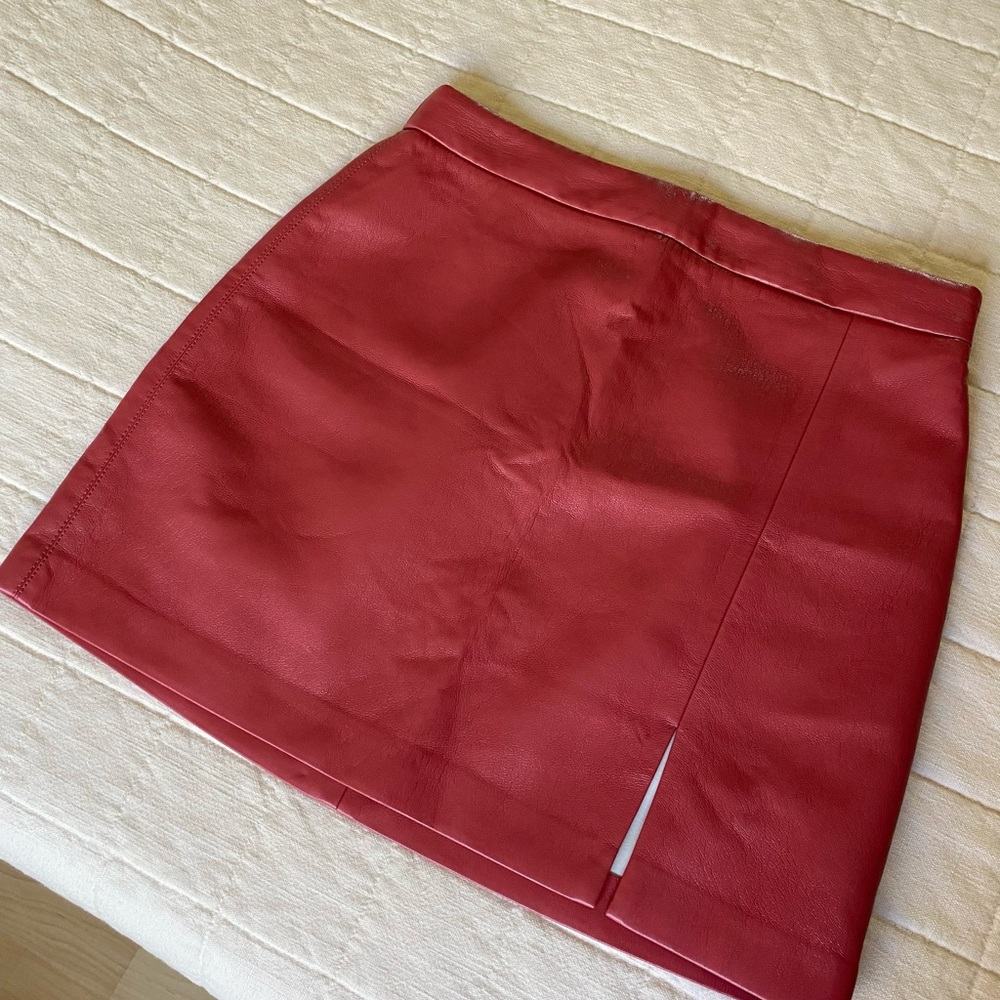 Aritzia Red Patio Mini Skirt
